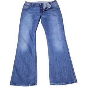 Diesel -Mens Jeans 38X34 Zaf Button Fly Bootcut Flared Blue Denim Jeans